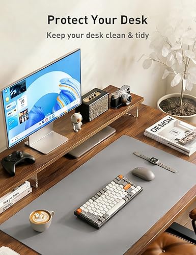 Miniatura 350 de Aothia Tapete protector de escritorio, alfombrilla para mouse, antideslizante, impermeable, de piel sintética, secante de escritorio, para Verde