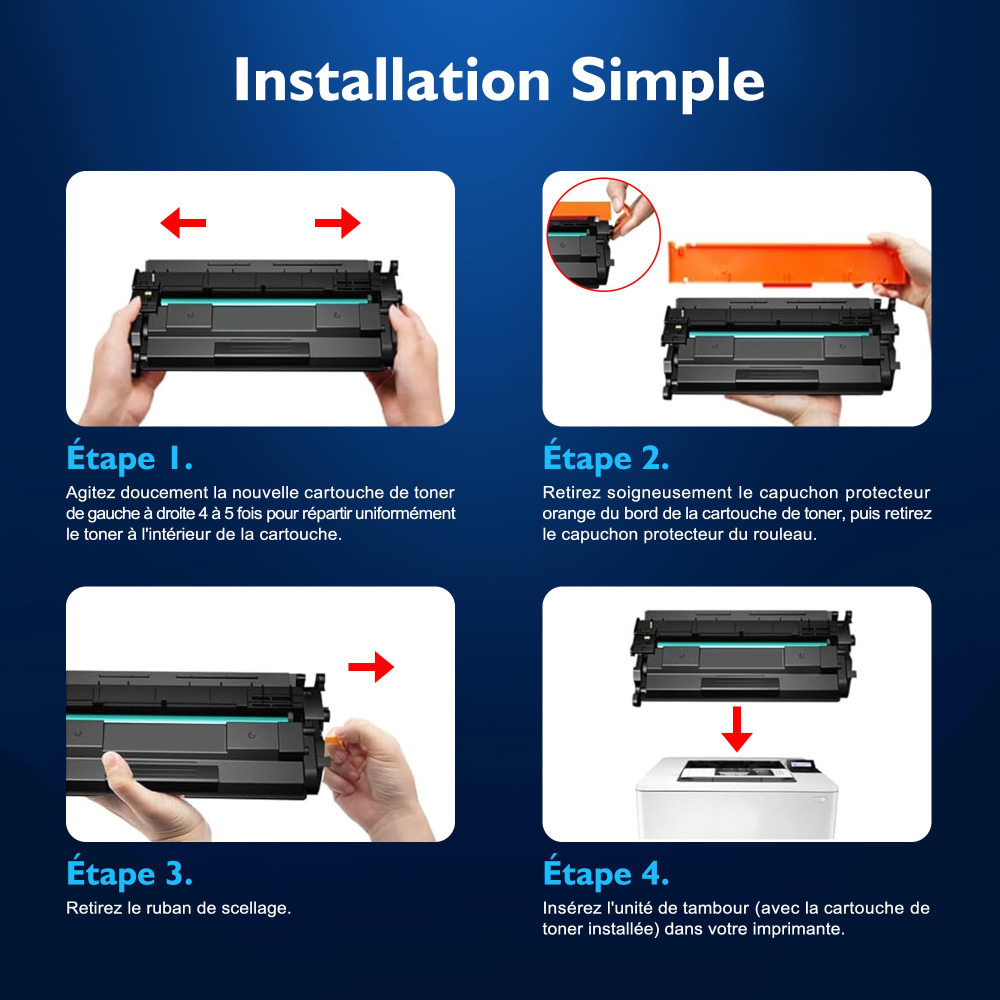 142A Toner Compatibles pour HP W1420A 142X W1420X Toner (2 Noirs) | Compatible pour HP LaserJet M110, M110w, MFP M140w, M140; Avec puce; Non pour modèles HP+ avec "e" fina