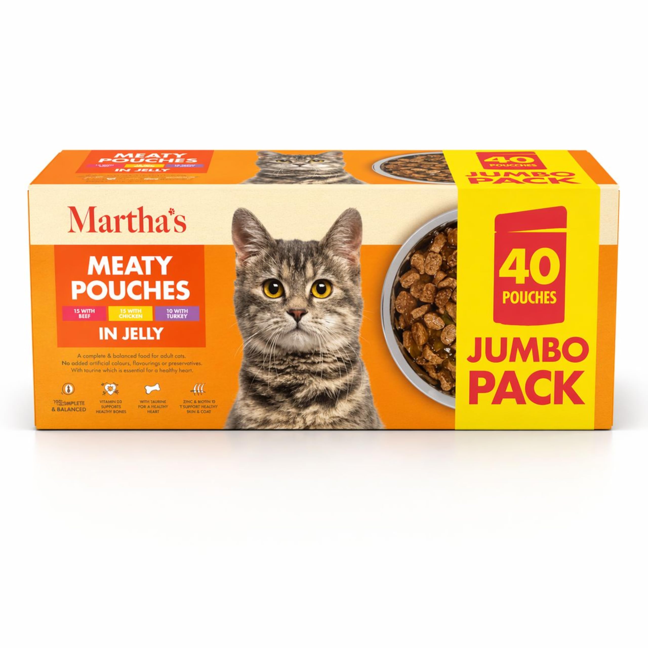 ark future Martha’s Meaty Pouches in Jelly for Cats – 40 Pouches