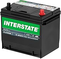 Vista 7 de Interstate Batteries Automotive Battery 12V 55Ah (Group Size 35) 650CCA SLI AGM Auto Battery Replacement for Cars, SUVs, Sedans, Trucks (MTX-35)