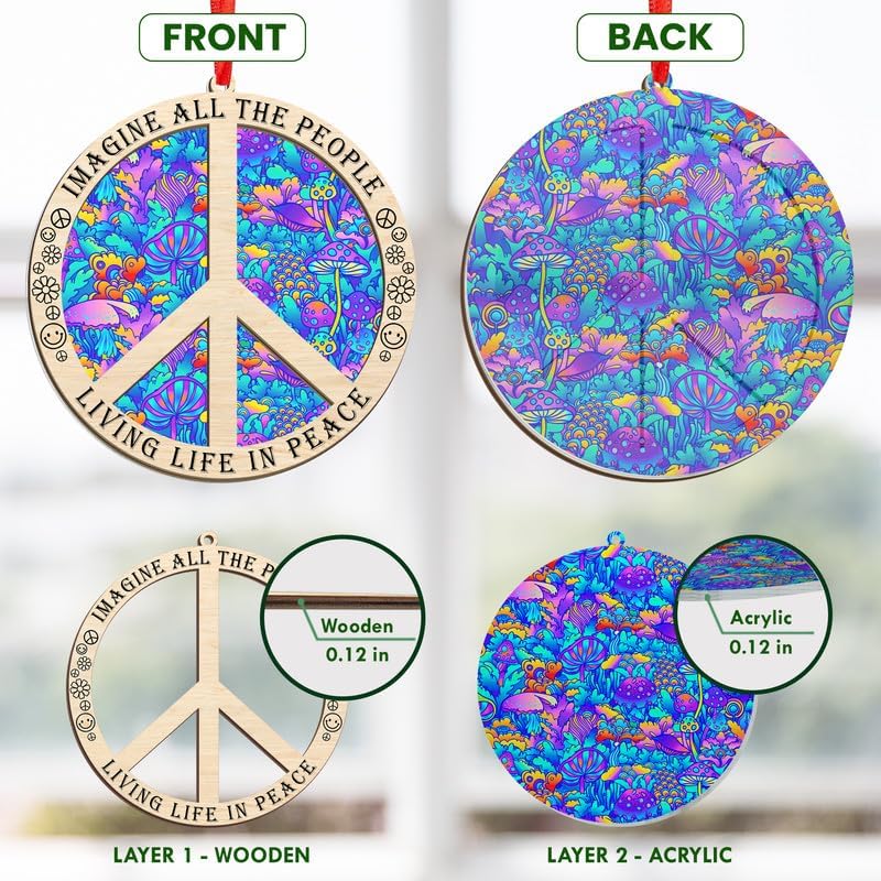 Miniatura 3 de Regalos de Navidad hippie para mujeres y hombres, adornos de Navidad de atrapasoles 2025, adornos hippie bohemios, regalos para amigos, familia,