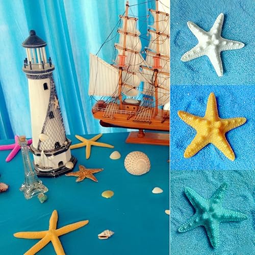 Miniatura 3 de Estatua de estrella de mar de resina para jardín de hadas, casa de muñecas, jardín al aire libre, decoración de pared para el hogar con temática de