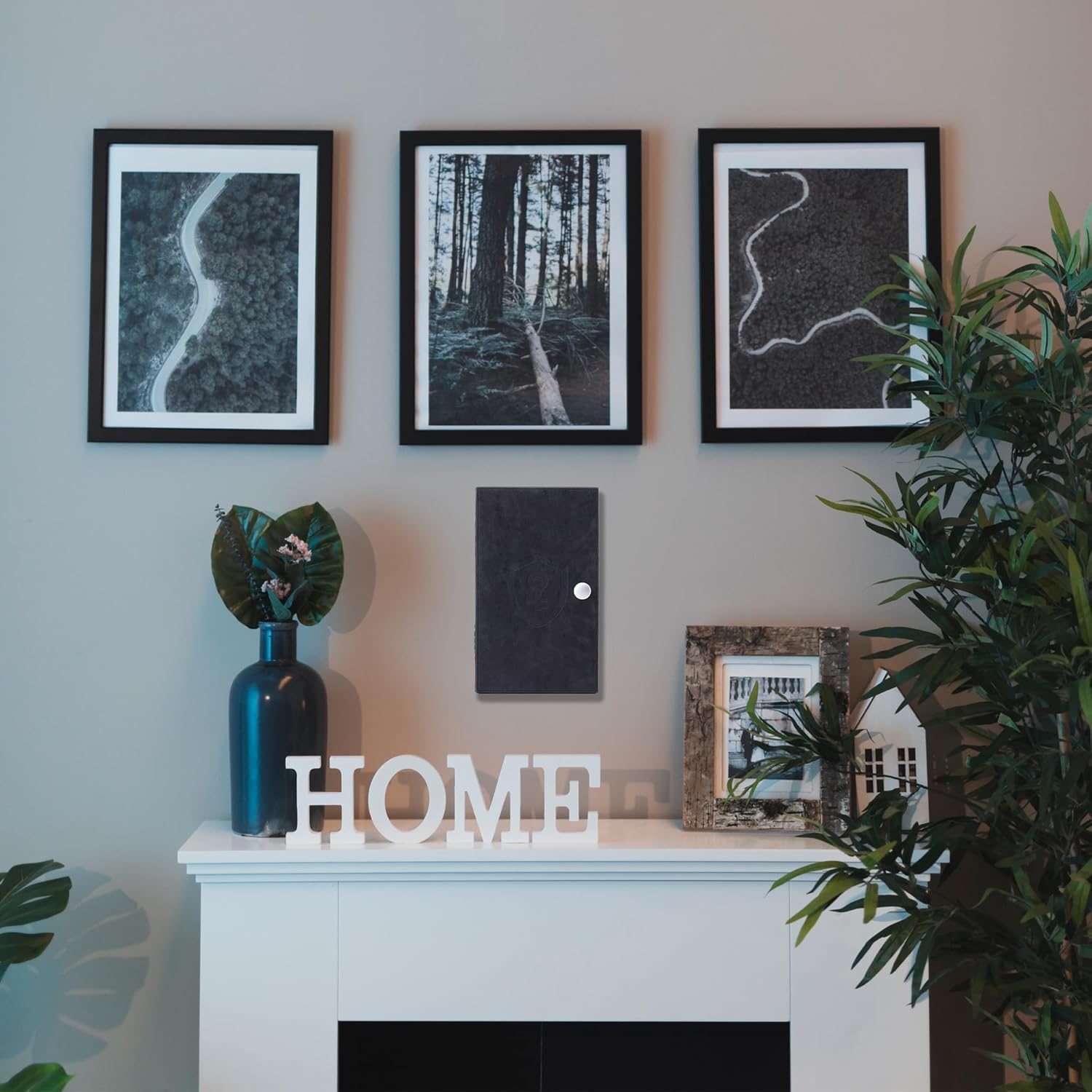 CKEYURE Premium XL PU Leather Faraday Box for Car Keys Wall Mount | Anti Theft Faraday Key Fob Protector | Faraday Cage | Car Key Holder | RFID Key Box | Key fob Signal Blocker