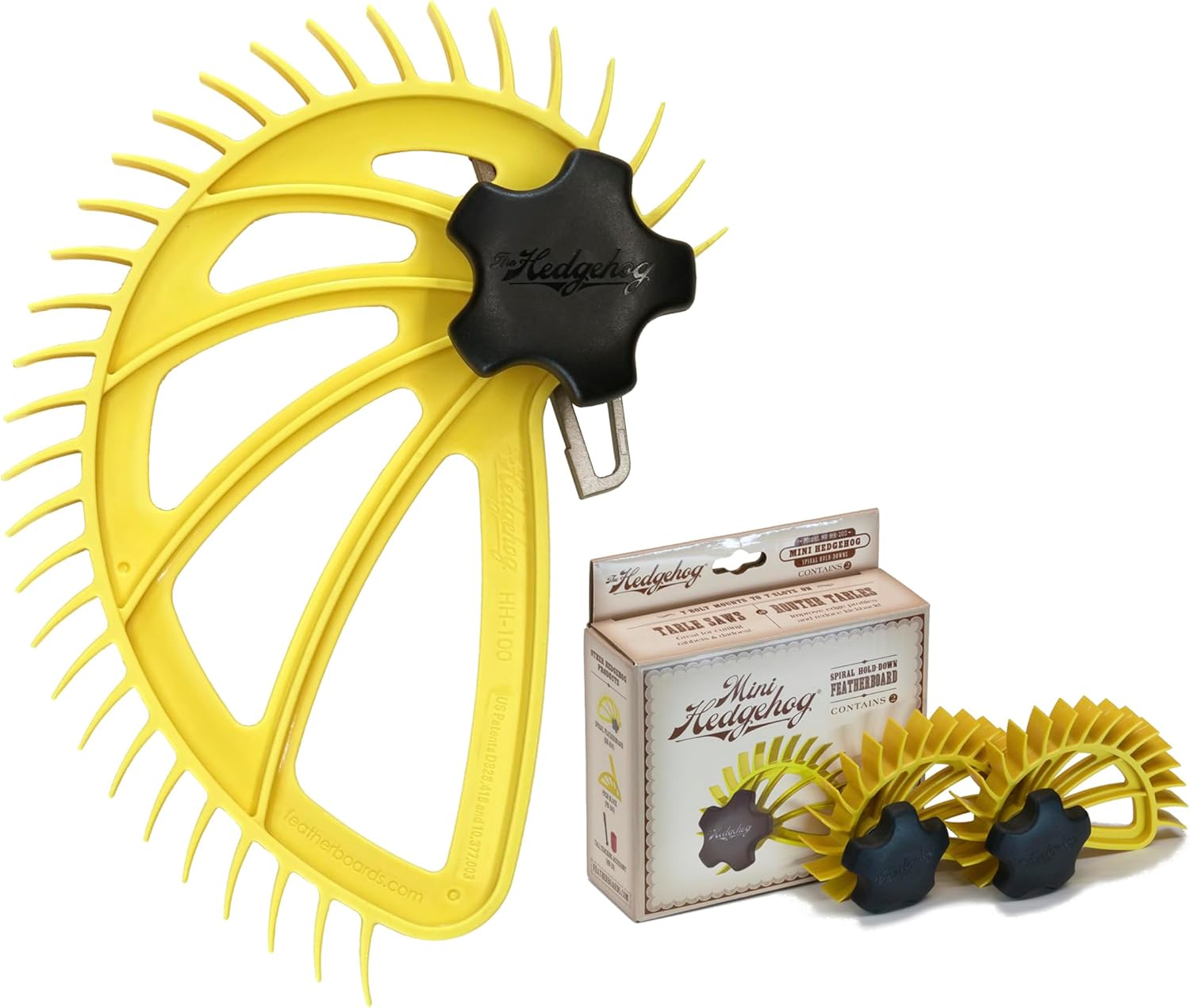 Bundle: One Hedgehog Featherboard and One Mini Hedgehog - a feather board for every application