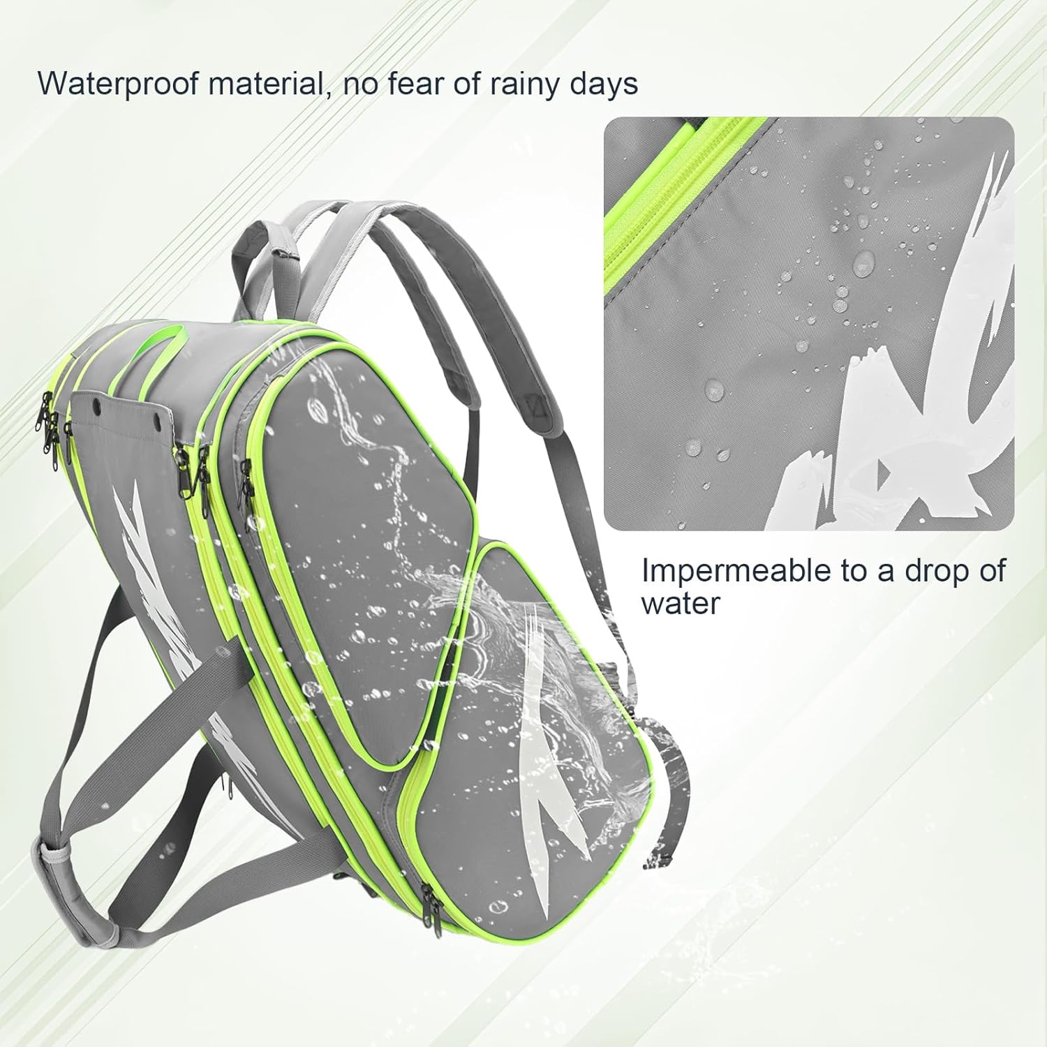 Pickleball Bag - Large Paddle Bag for 4 Paddles & Accessories - Fence Hook, Extra Pockets, Shoe Compartment - Image 5