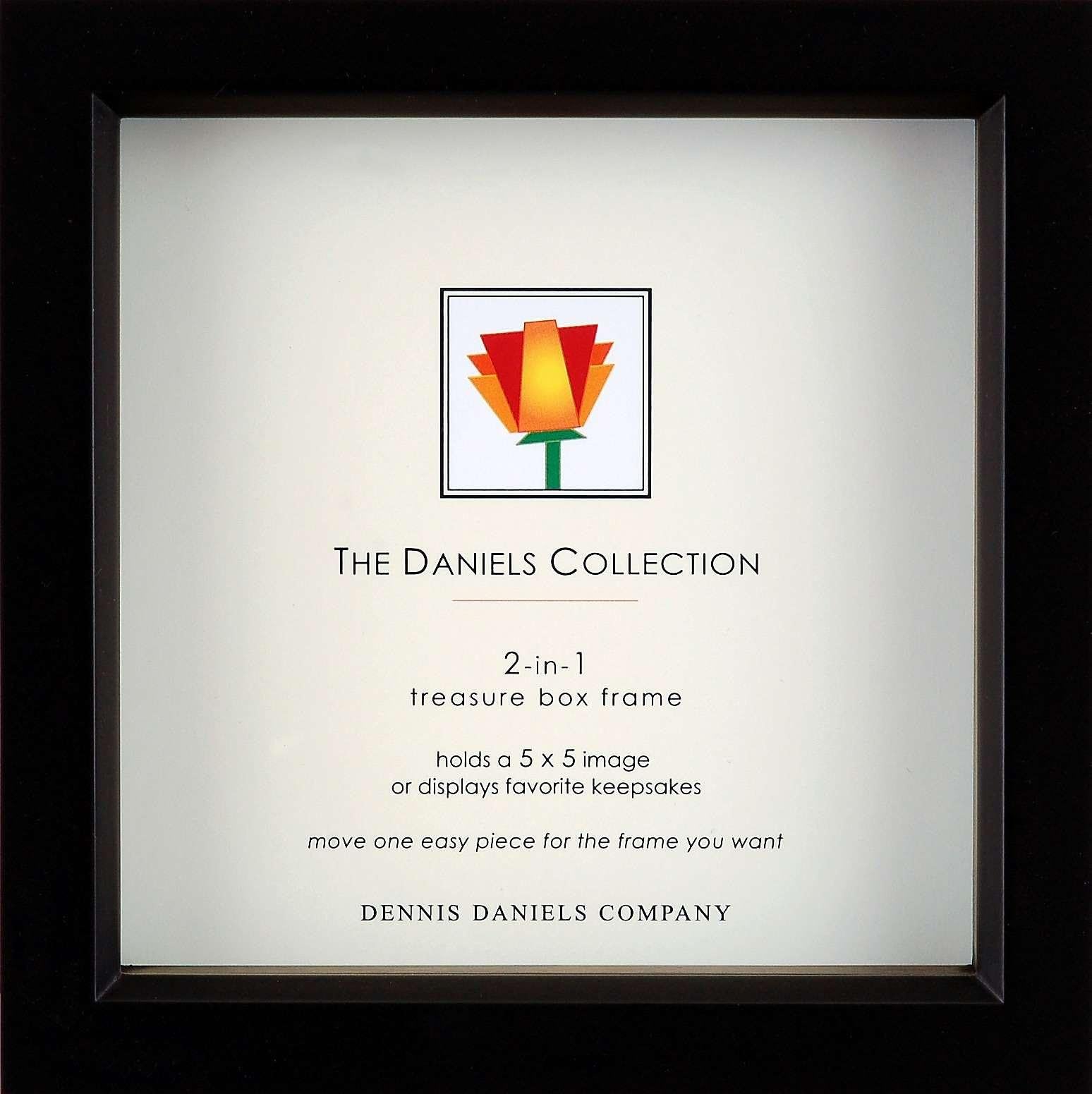 Ebony-Black stain 5x5 shadow box for print or collectibles by Dennis Daniels - 5x5