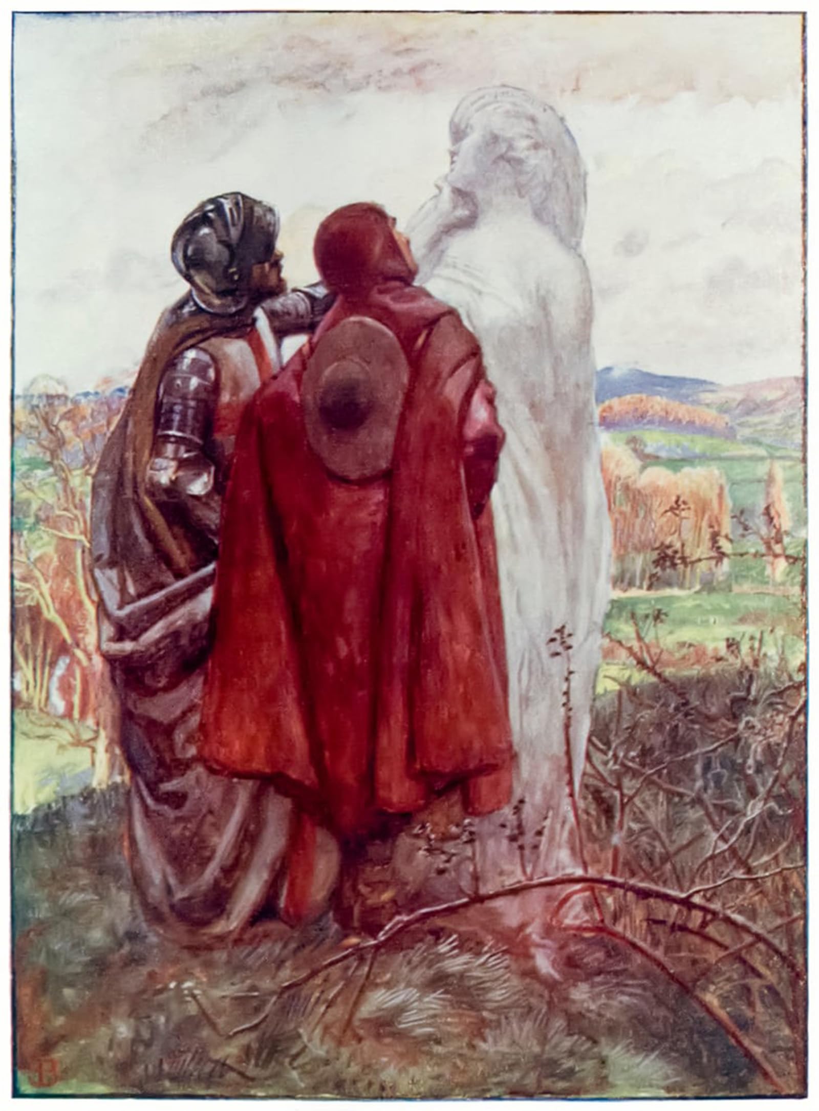 SERENDIPITP Retro Picture Poster Wall Art Pictures Painting Lots Wife From the Pilgrims Progress From This World by Byam Liston Shaw Wall Art Canvas Print for Wall Decor 60x90cm
