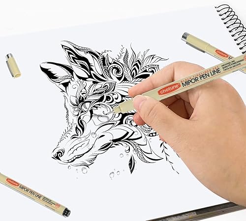 Miniatura 5 de Juego de marcadores micro punta fina  3 tamaños de bolígrafos con tinta archivada para dibujo técnico, anime y bocetos  Artistas, arquitectos e