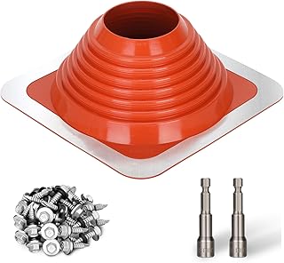 #6 Metal Roof Pipe Flashing Boot, Metal Roofing Pipe Flashing Boot Fits Pipe OD