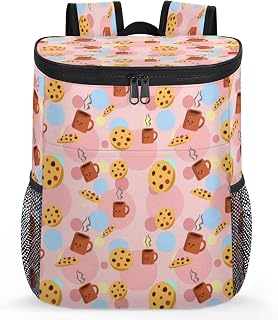 Biscuit Tea Small Cooler Backpack Insulated Waterproof Backpack Cooler for Women Leak Proof Soft Beach Cooler Bag Lightweight Ice Chest Picnic Backpack for Travel Camping
