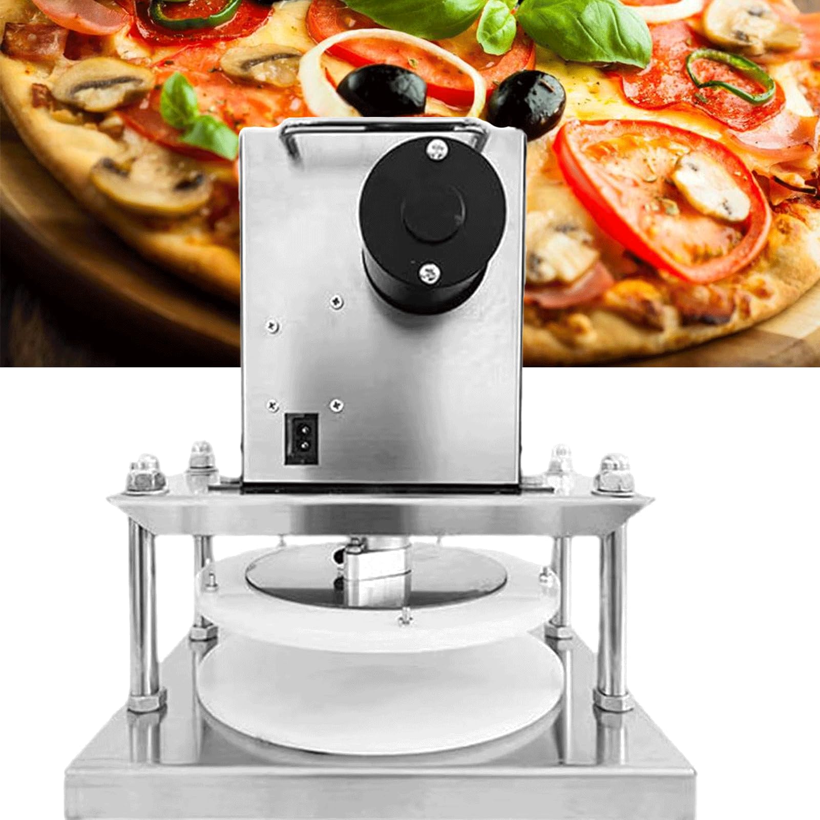 Elektryczna maszyna do wykrawania pizzy, profesjonalna przecinarka do makaronu, komercyjna maszyna do prasowania ciasta, elektryczna prasa do pizzy do ciasta do pizzy