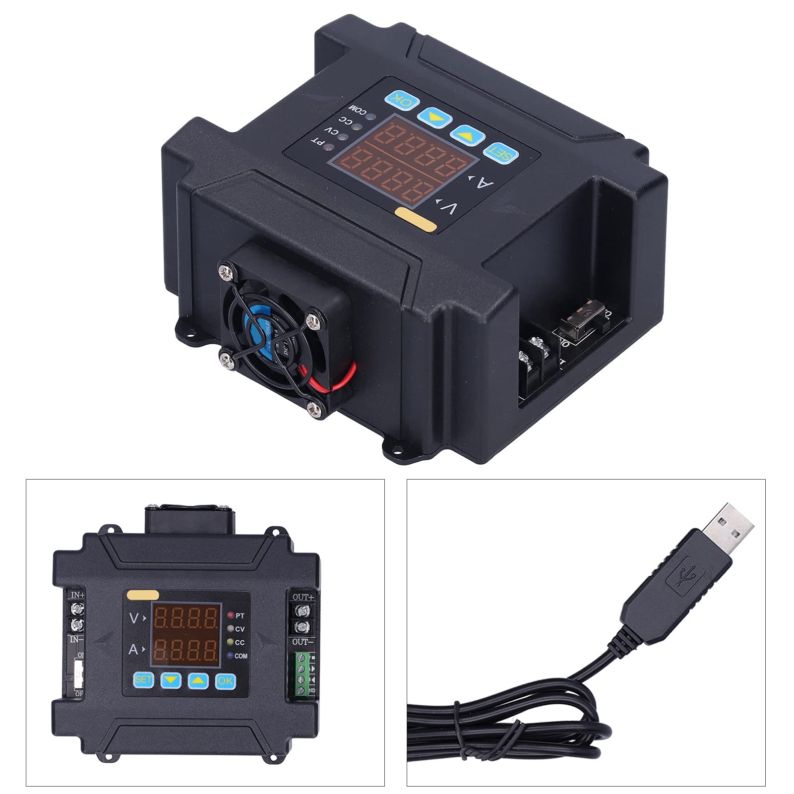 Modulo programmabile Alimentatore CC Regolatore di tensione regolabile Uscita 0 8A ad alta precisione per progetti elettronici fai-da-te Custodia in ABS