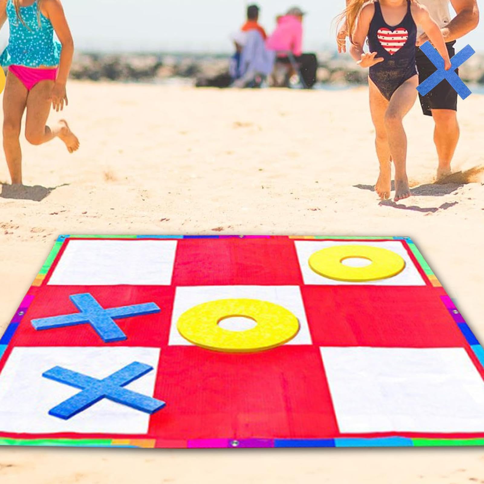 Gioco Di Lancio In Giardino - Tris All'aperto Da 4 Piedi, Attività Di Viaggio Pieghevole | Giocattolo Da Prato Portatile Impermeabile Per Adulti, Bambini, Campeggio, Riunioni Sociali, Esercizio