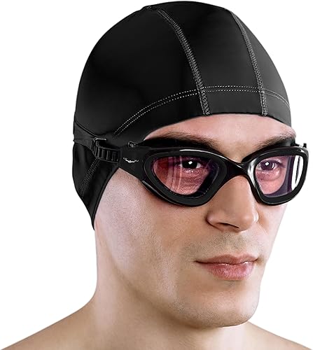 Miniatura 38 de AqtivAqua DX - Gafas de natación con visión amplia para adultos, hombres y mujeres, antiempañamiento y sin fugas Gafas blancas y rosas + estuche