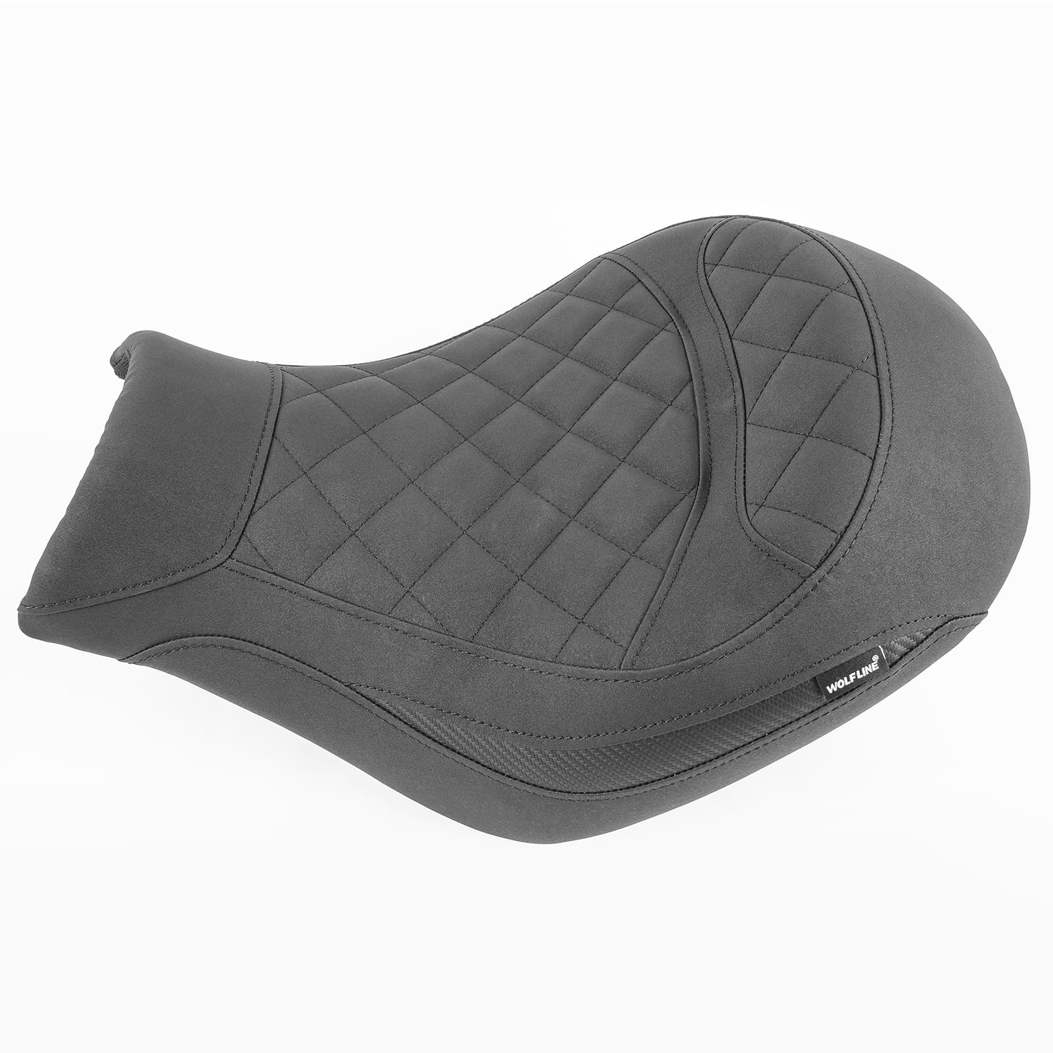 Motorrad-Leder-Sitzkissen für Vordersitz, passend für Vulcan S EN650 VN650 2015-2025 2021 2022 2023 2024 Druckentlastung, weicher Sozius-Sattel, Schwarz