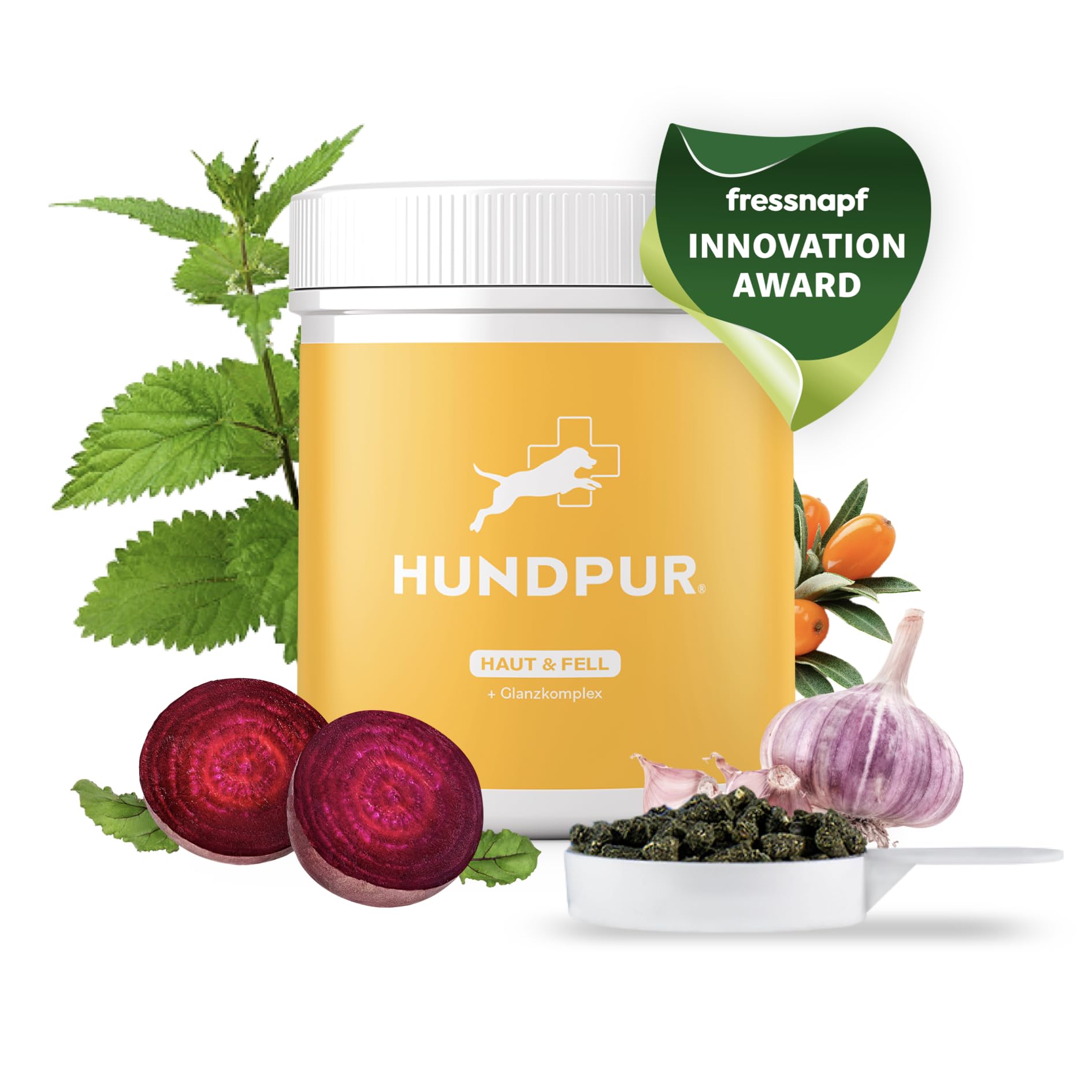 Haut & Fell 300 g - Natürliche Fellpflege Pellets für Hunde - Mit Biotin & Zink - Ideal bei Fellwechsel - Für Gesunde Haut - Made in Germany