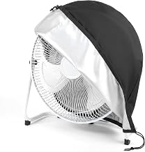 Ventilator Staubschutz Abdeckung Oxford Tuch Schutzhülle für Standventilator, Tischventilator, Bodenventilator, wasserdicht & staubdicht, bis 61 cm Durchmesser, Schwarz
