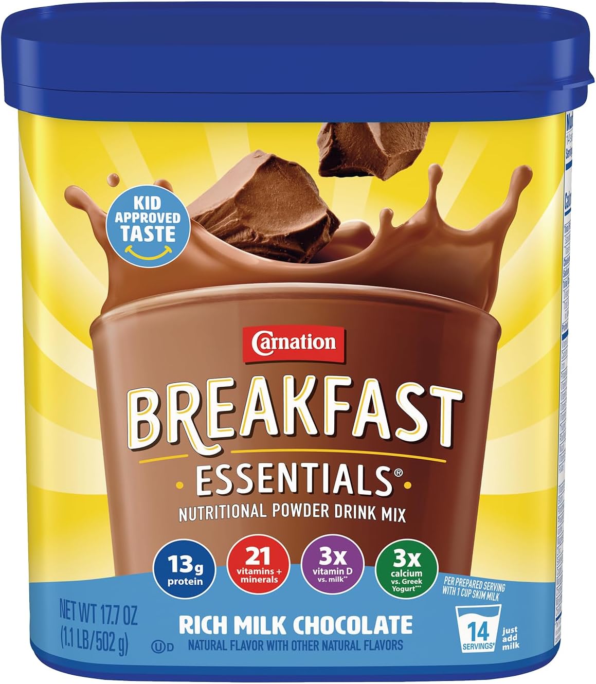 Powder Drink Mix, Rich Milk Chocolate, 17.7 Ounce Jar