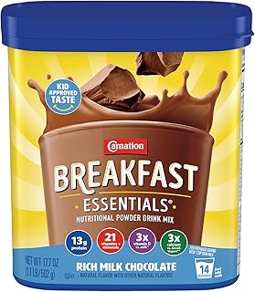 Carnation Breakfast Essentials Powder Drink Mix Rich Milk Chocolate, 17.7 Ounce (Pack of 6)