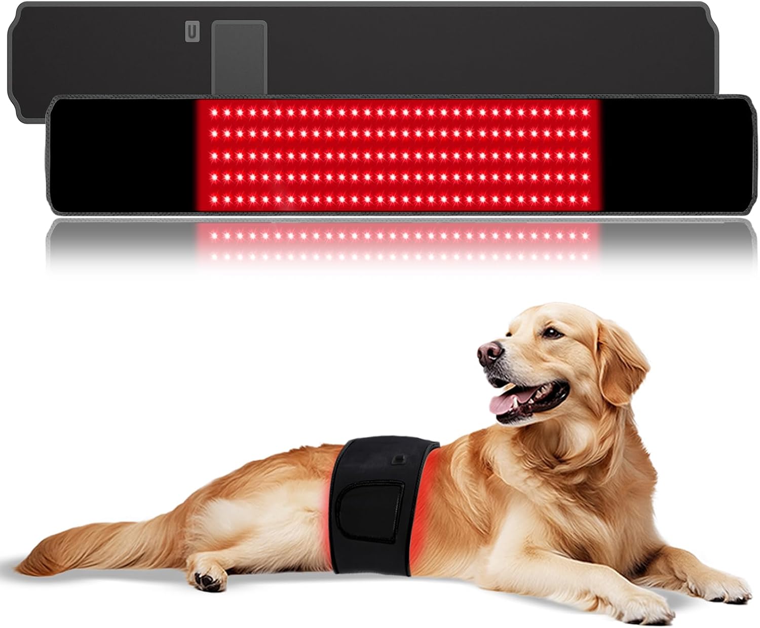 Red Light Therapy for Dogs with Two wavelengths (660nm and 880nm), Extra-Long Pet Red Light Therapy Belt Includes a Timer Function and Remote Control, Suitable for All Common Pets