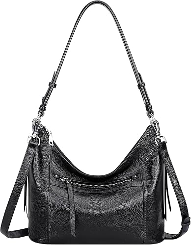 Over Earth Bolso Hobo de cuero genuino para mujer, bolsos cruzados