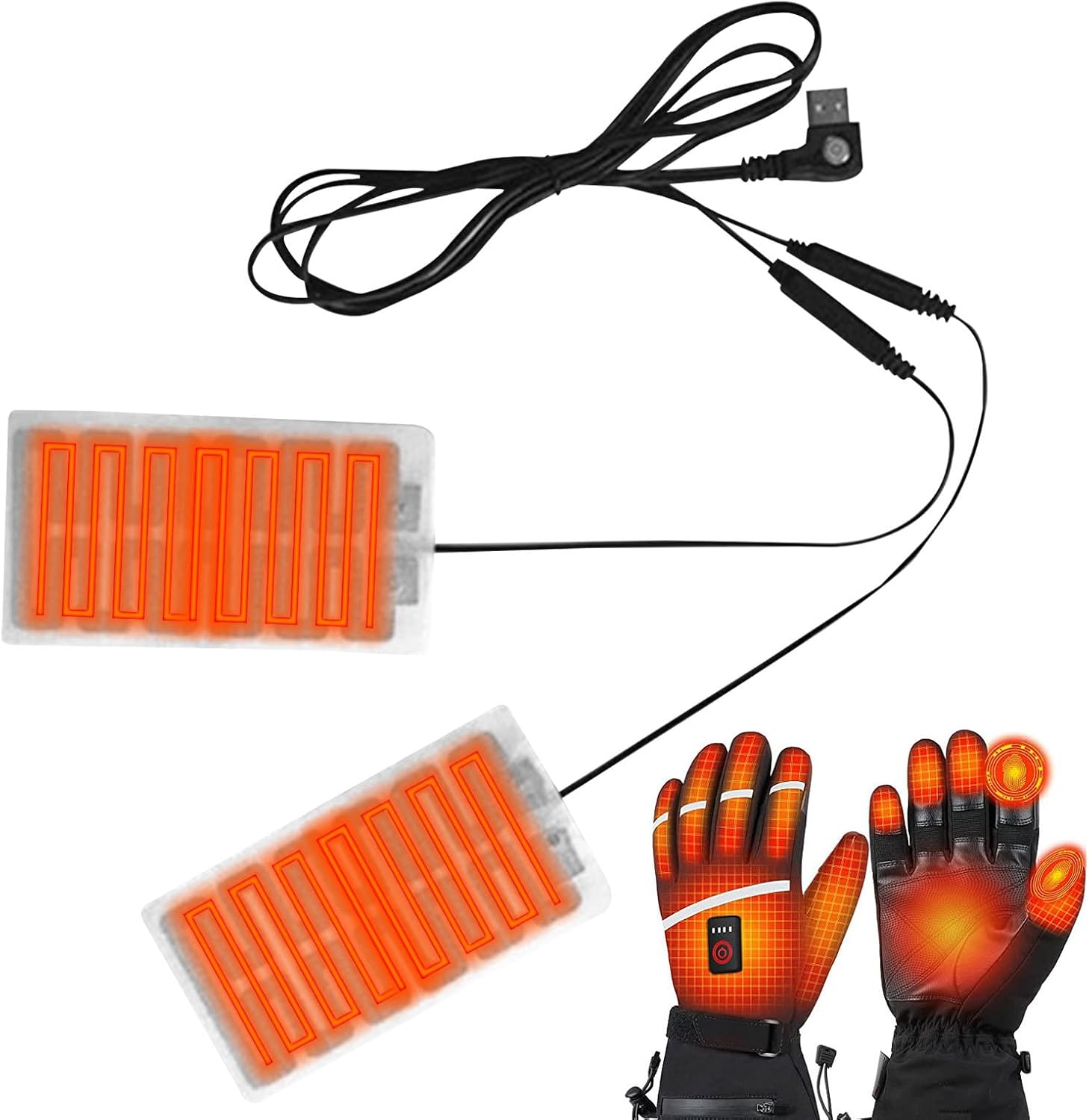 Amazon フィルムヒーターマット 電気USBヒーター 3段階温度 繰り返し使える 暖かいUSB 3 レベル温度調整膝パッド電熱