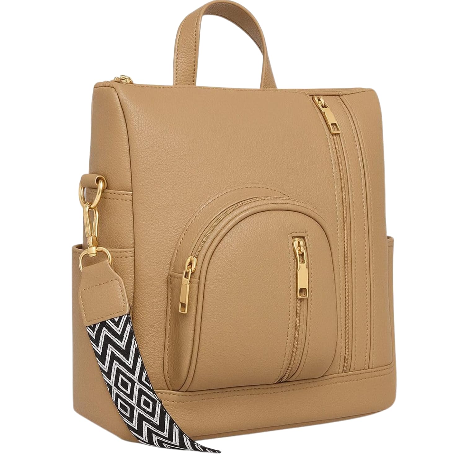 jaisom Stylish Women's Fashion Backpack Purses Multipurpose Design Handbags and Shoulder Bag (color strip ..Bagie,_BZ)-picture-45
