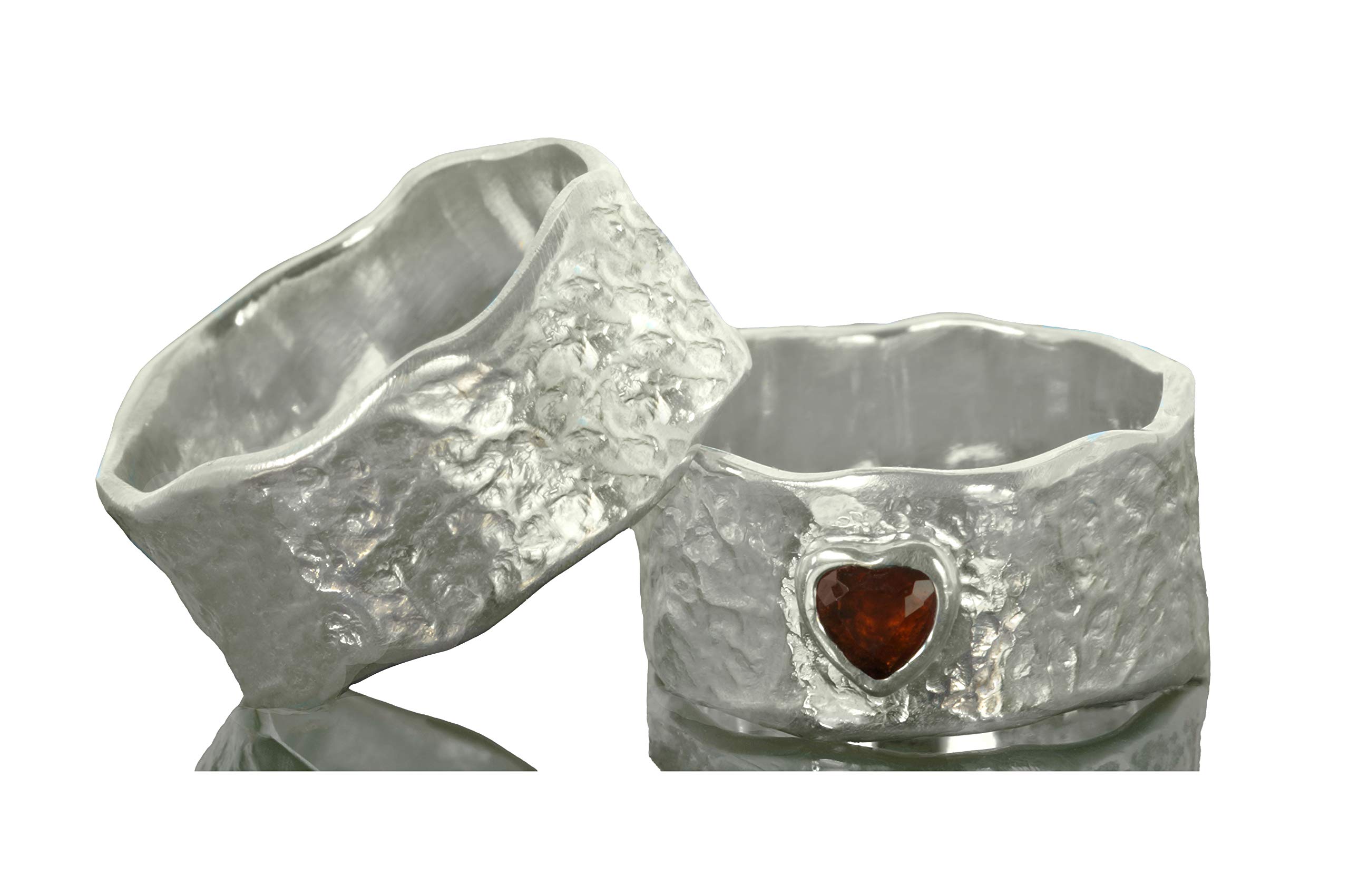 Goldschmiede Partnerringe handmade the two of us massiv 925 Sterling Silber, Silberringe, Eheringe, Trauringe, Freundschaftsringe, Valentinstag