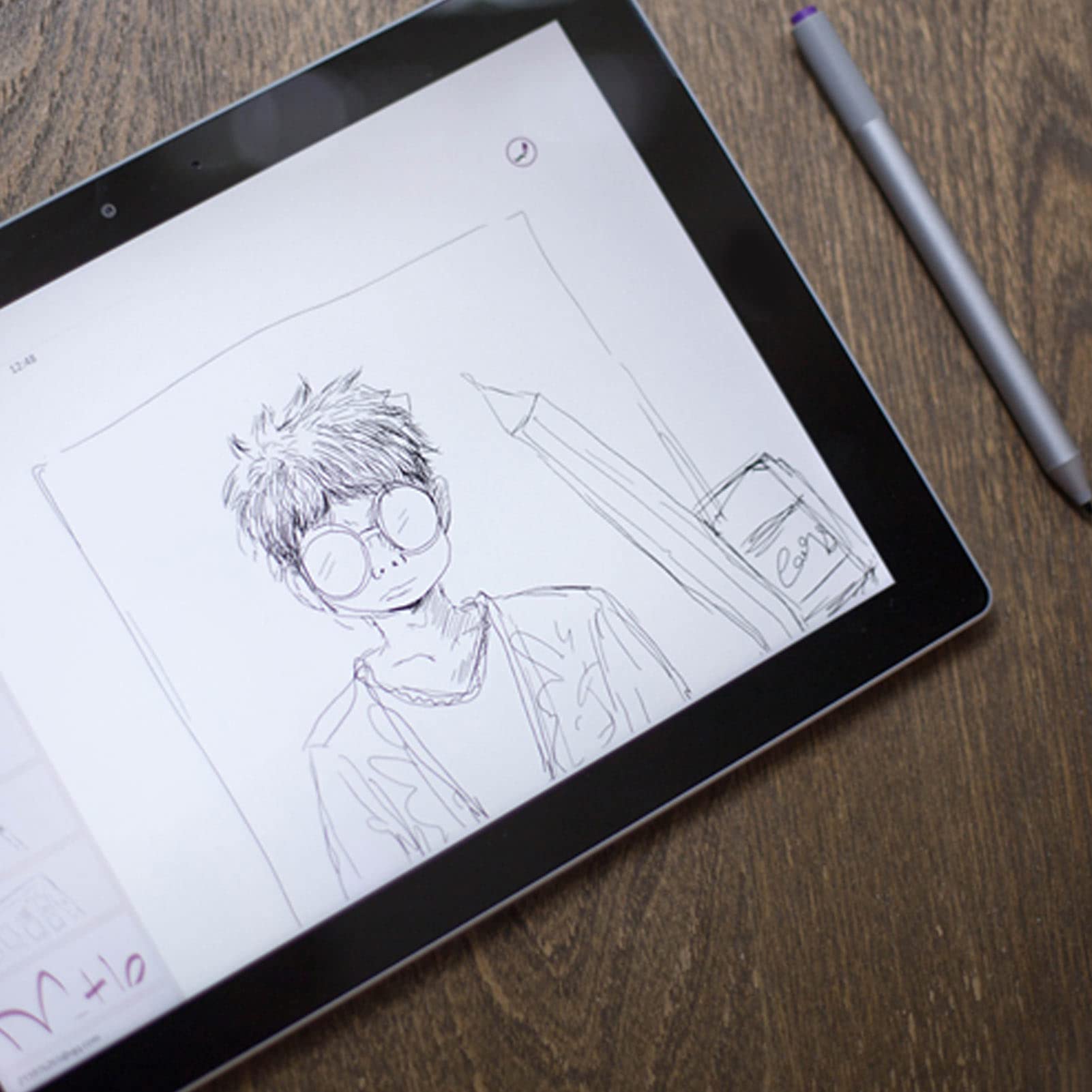 Zunate Penna Stilo, 256 Livelli di Sensibilità alla Pressione Bluetooth Penne Stilo Wireless per Touch Screen, Penna Digitale Elegante Penna Stilo per Tablet, per Pro6 5 4 3 Go Book
