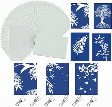 32 PCS A4 Cyanotype Paper Kit, High Sensitive Sun/Solar Print Art Paper Kit