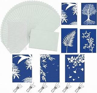 32 Stück A4 Cyanotypie Papier, Hochsensitives Sonnendruckpapier-Set