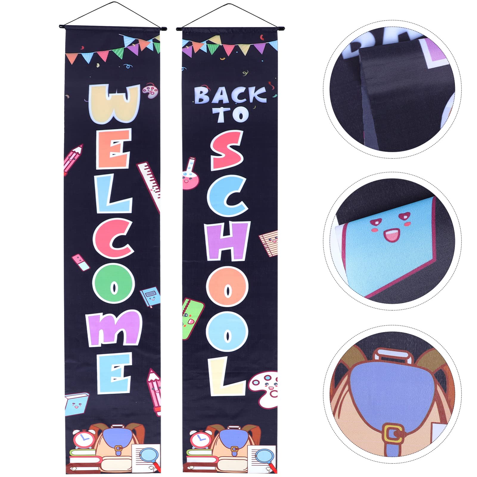 PRETYZOOM 5 Pares útiles escolares para profesores de secundaria cartel del primer día de clases banners de temporada de regreso a la escuela back to school decoração casa coplas de fondo