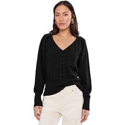 Madewell Femme V-Neck Carlia Pullover black