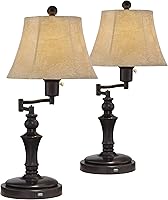 Vista 11 de Regency Hill Corey - Lámpara de mesa de escritorio tradicional de 21.75 pulgadas de alto, estilo hotel, estilo hotel, con puertos USB, carga A+C