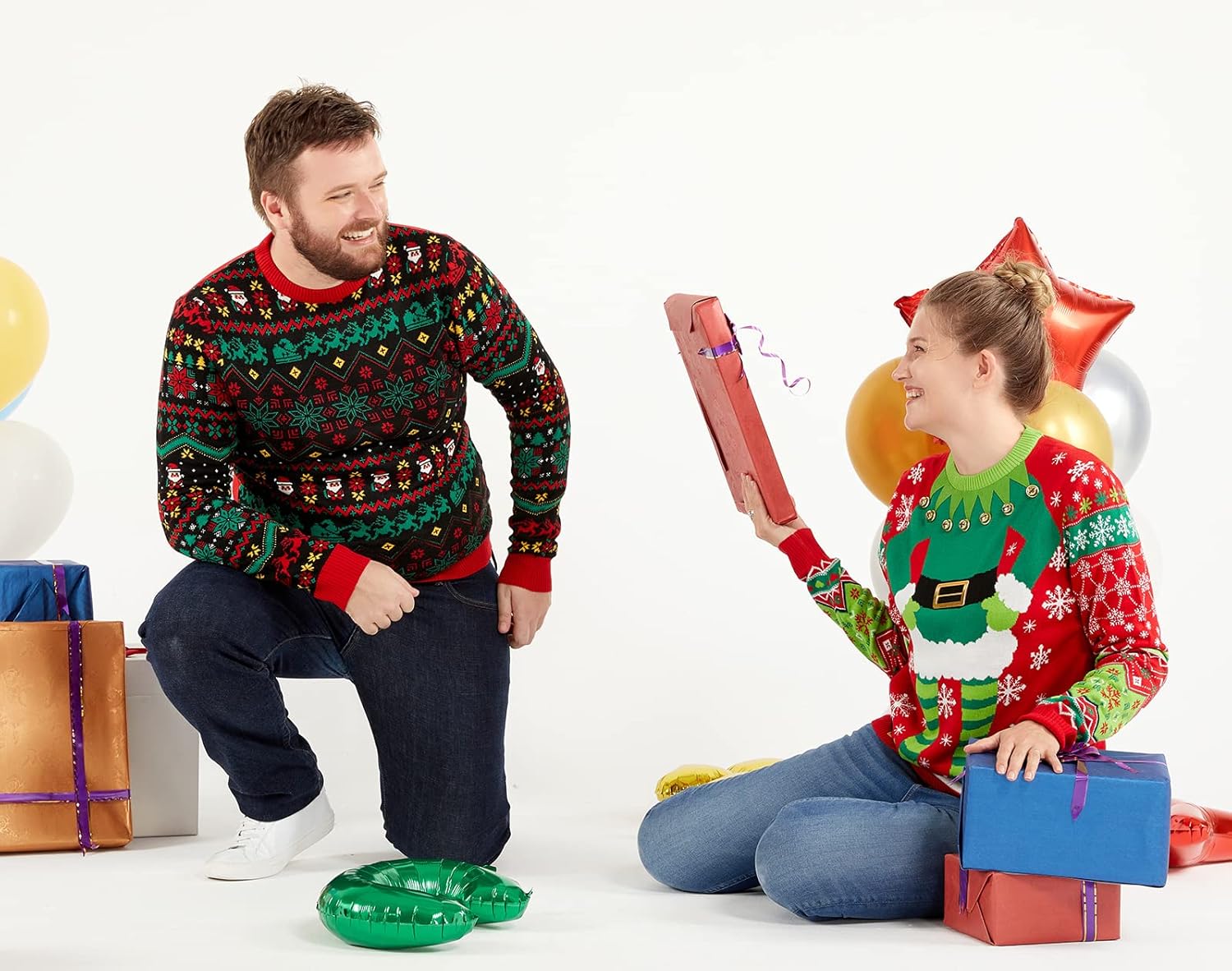 Women Ugly Christmas Sweater Unisex Funny Novelty Knit Pullover Men for Xmas Party - Image 5