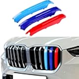 Goodream Exact Fit Tricolored Grille Insert Trims Compatible with BMW 2023 2024 2025 X1 U11 iX1 Accessories for 5-Beams Kidney Grille