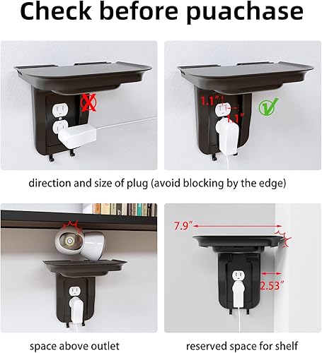 Miniatura 4 de suptek Estante grande de pared, organizador de pared para el hogar, perfecto para baño, cocina, dormitorios, ideal para altavoces de teléfono