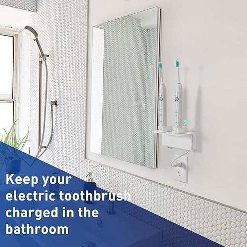 Miniatura 2 de OAPRIRE Soporte para cepillo de dientes eléctrico para baño, soporte acrílico para cepillos de dientes eléctrico montado en la pared, viene con