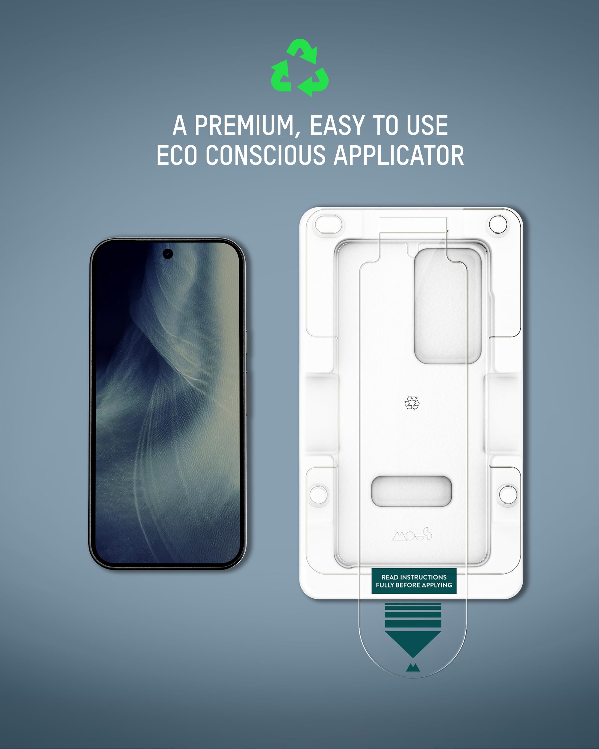 Mous Protector de Pantalla de Cerámica para Pixel 11 Pro XL, Irrompible, Instalación Fácil, Transparente