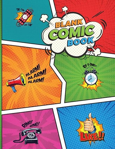 BLANK COMIC BOOKs: Unleash your creativity and let your imagination run wild as you create your own unique story with these Unique Blank Comic Templates. Over 120 templates divided into 3 sections.