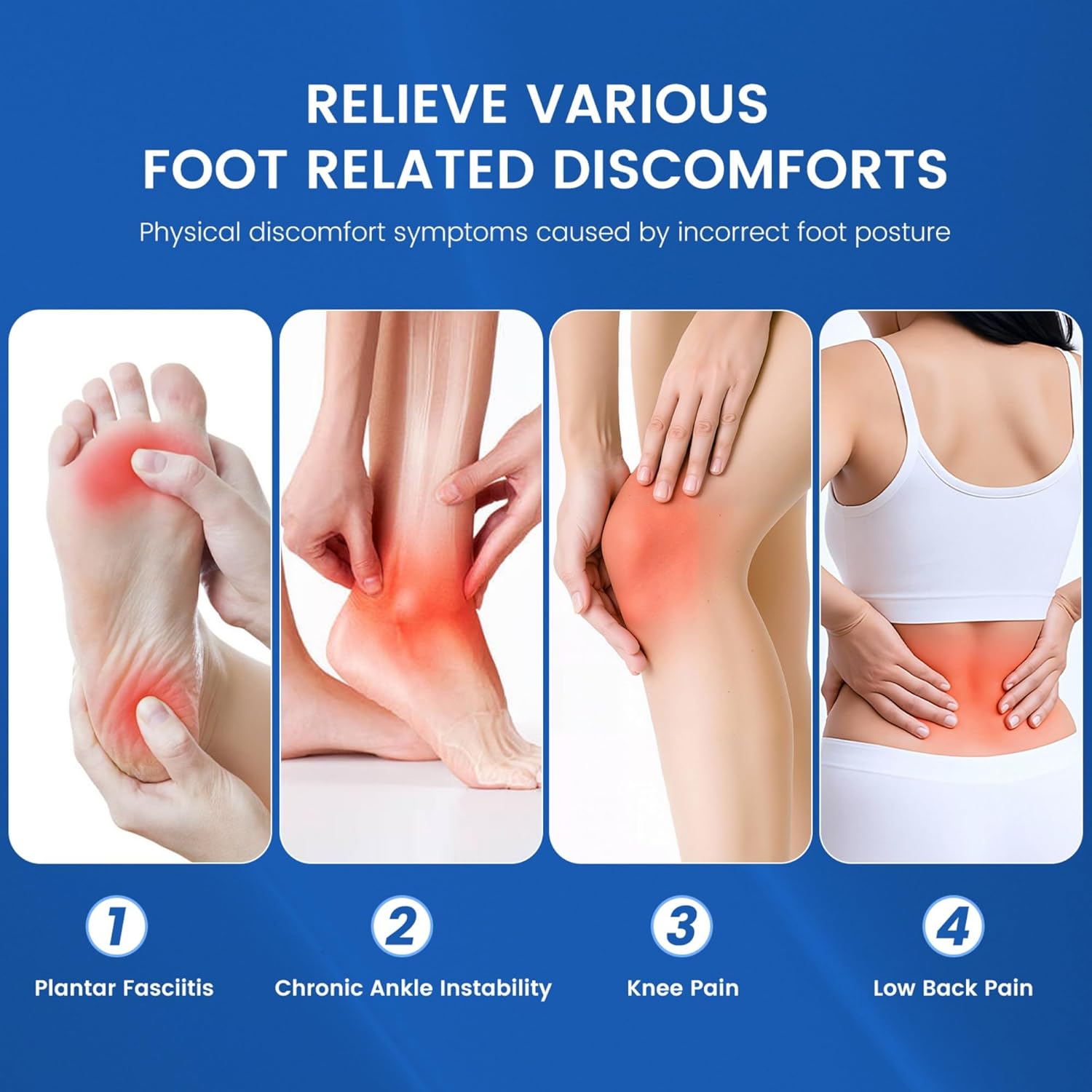 Carbon Fiber Arch Support Inserts Women Men, Wide Feet, Shock Absorbing, Arch Support, Distributes Pressure, Flat Feet Orthotic Insert, Work Boot Shoe Insole, Absorb Shock with Every Step(L) - Image 5