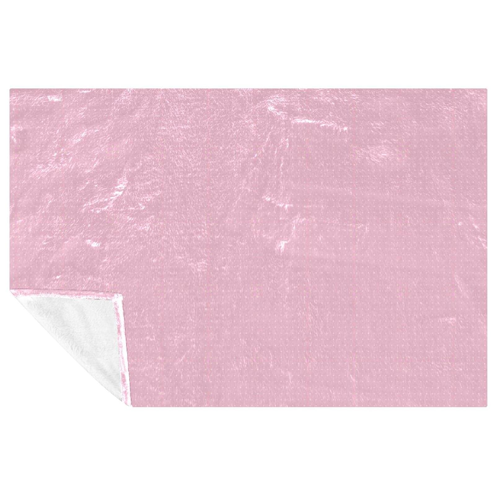 Couverture chaude à pois roses pour lit et soirées fraîches