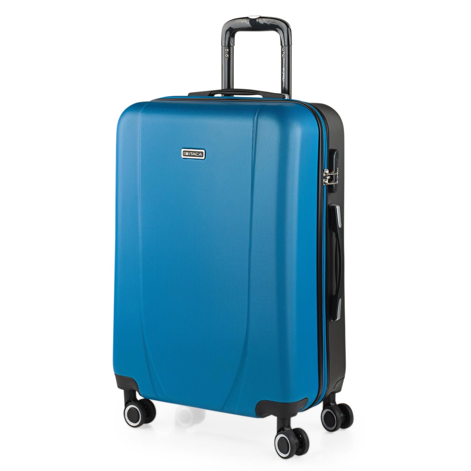 ITACA - Maleta de Cabina 55x40x20 de Viaje rígidas Trolley con 4 Ruedas Dobles para Avion Ligera Equipaje de Mano candado de combinación., Plata — view 77