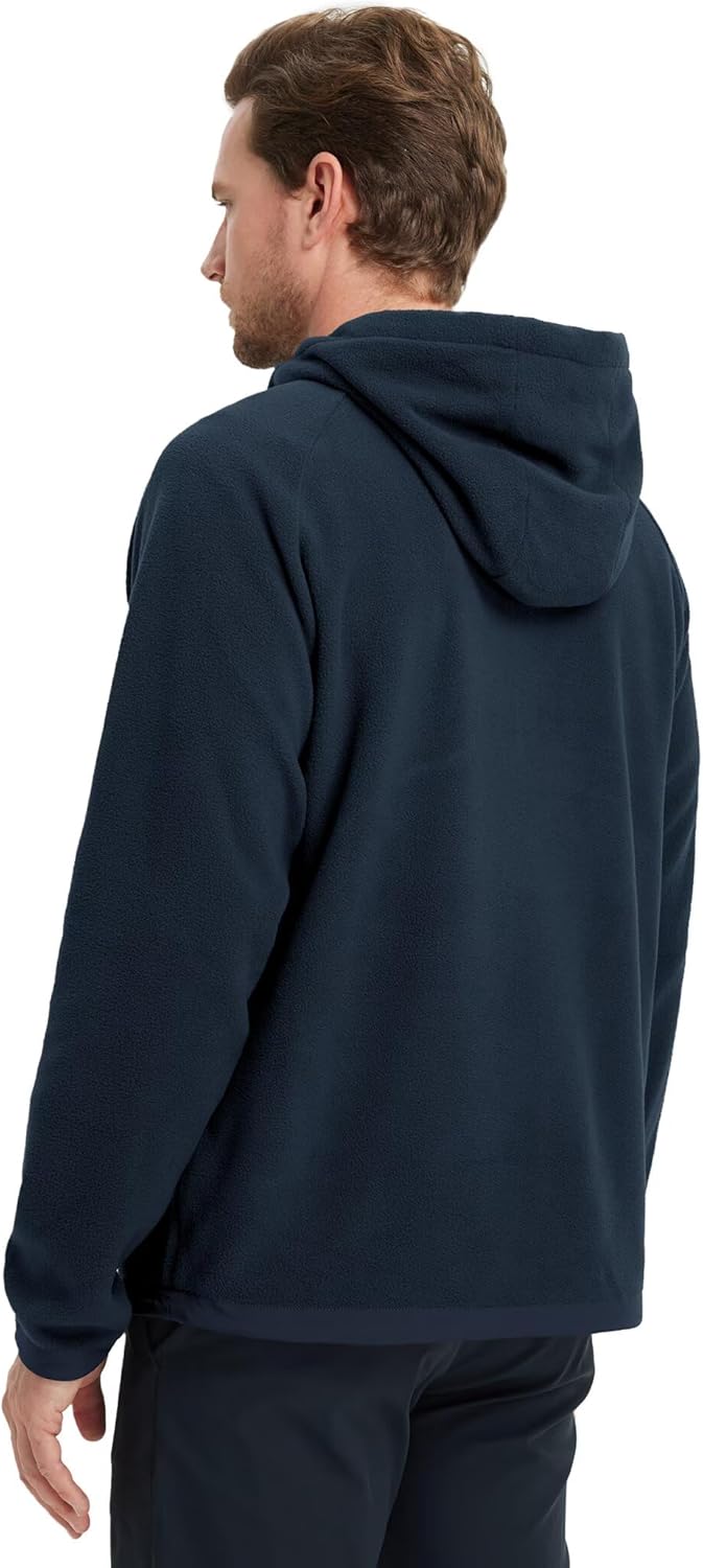 M MAELREG Hoodies for Men Quarter Zip Hooded Pullover Heavyweight Warm Microfleece Golf Polar Fleece Sweatshirt for Men