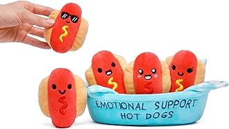 WHAT DO YOU MEME? Emotional Support Hot Dogs – Emotional Support Plushies, Cute Stuff & Funny Gifts by Relatable