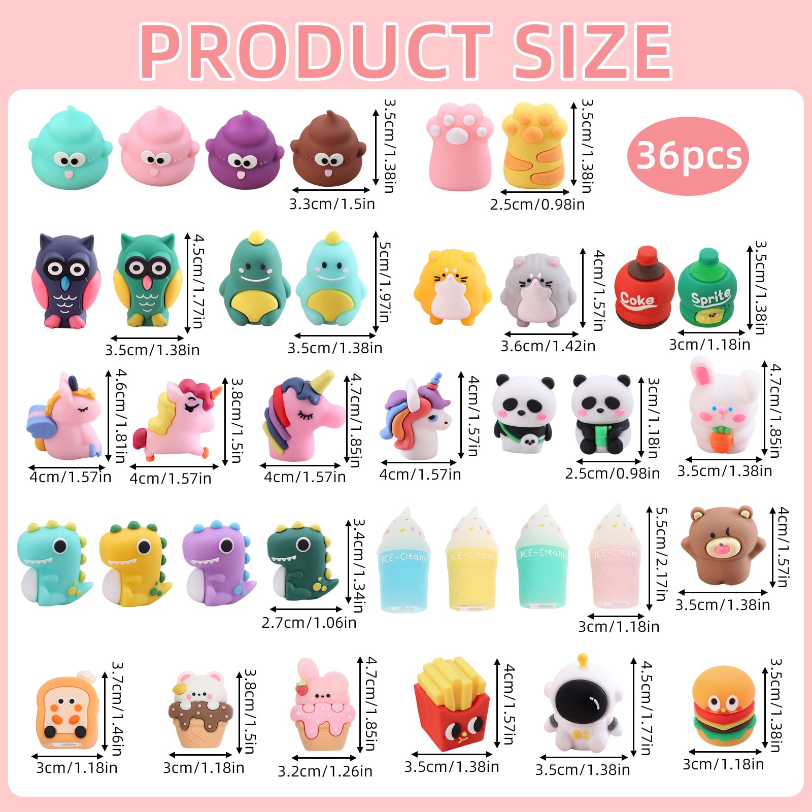 36 Pcs Cute Pencil Sharpener for Kids,Handheld Pencil Sharpener Bulk Kawaii Manual Pencil Sharpener Kids Pencil Sharpener for School Office Home - Image 2