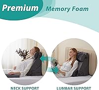 Vista 3 de Bedluxe - Juego de 4 almohadas de cuña ajustables para cama, de espuma viscoelástica, para poscirugía, aliviar el dolor de espalda, cuello