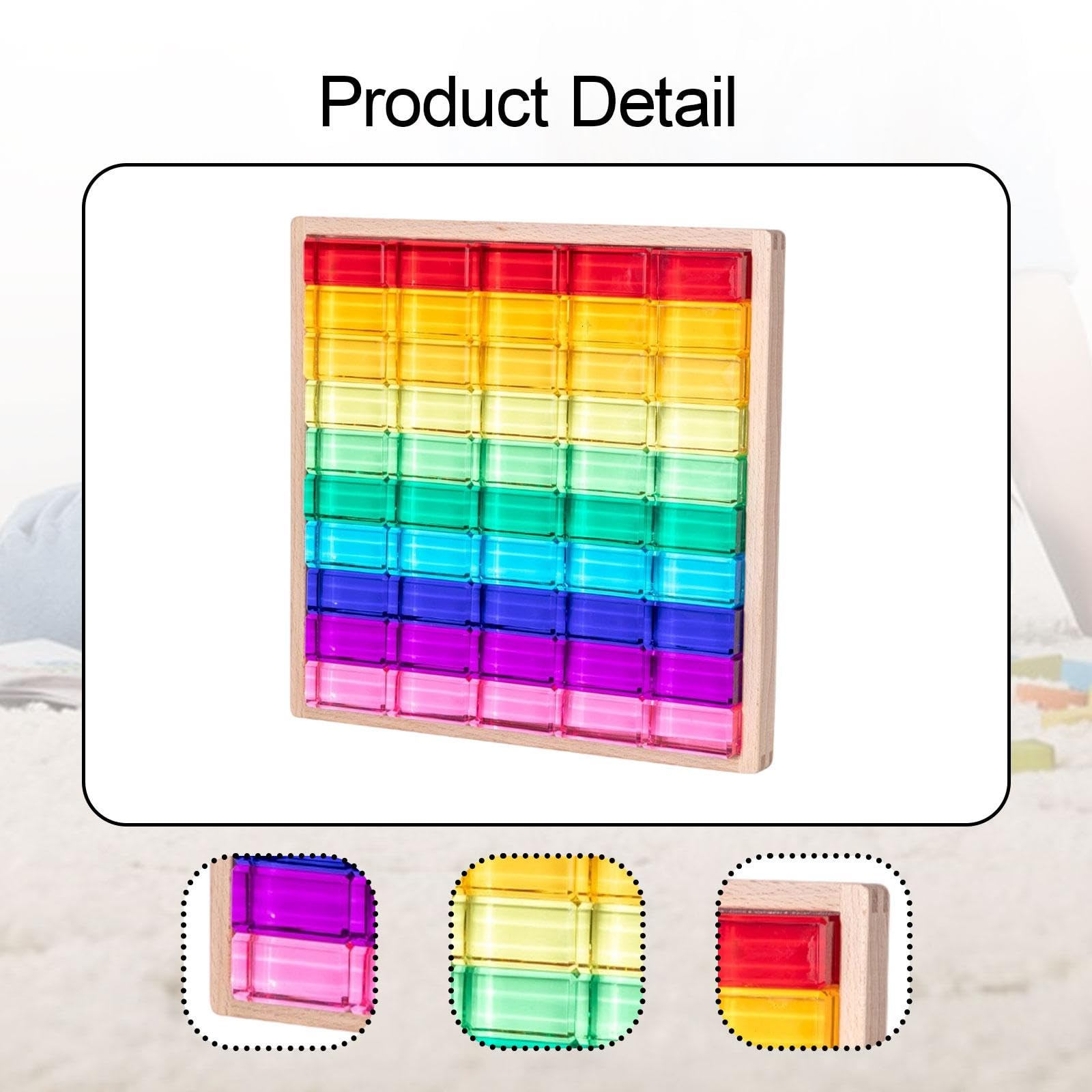 Set di Costruzioni Arcobaleno, Gioco di Impilamento, Costruzioni per La Percezione Dei Colori