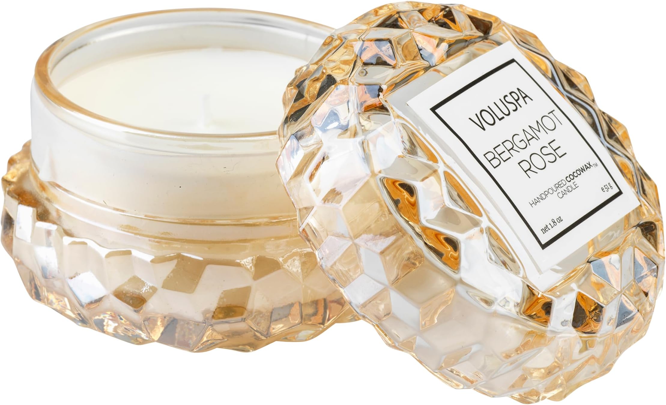 Bergamot Rose, Macaron Candle, 1.8 oz, 15 Hour Burn Time, Coconut Wax for Clean Burning, Handcrafted in The USA