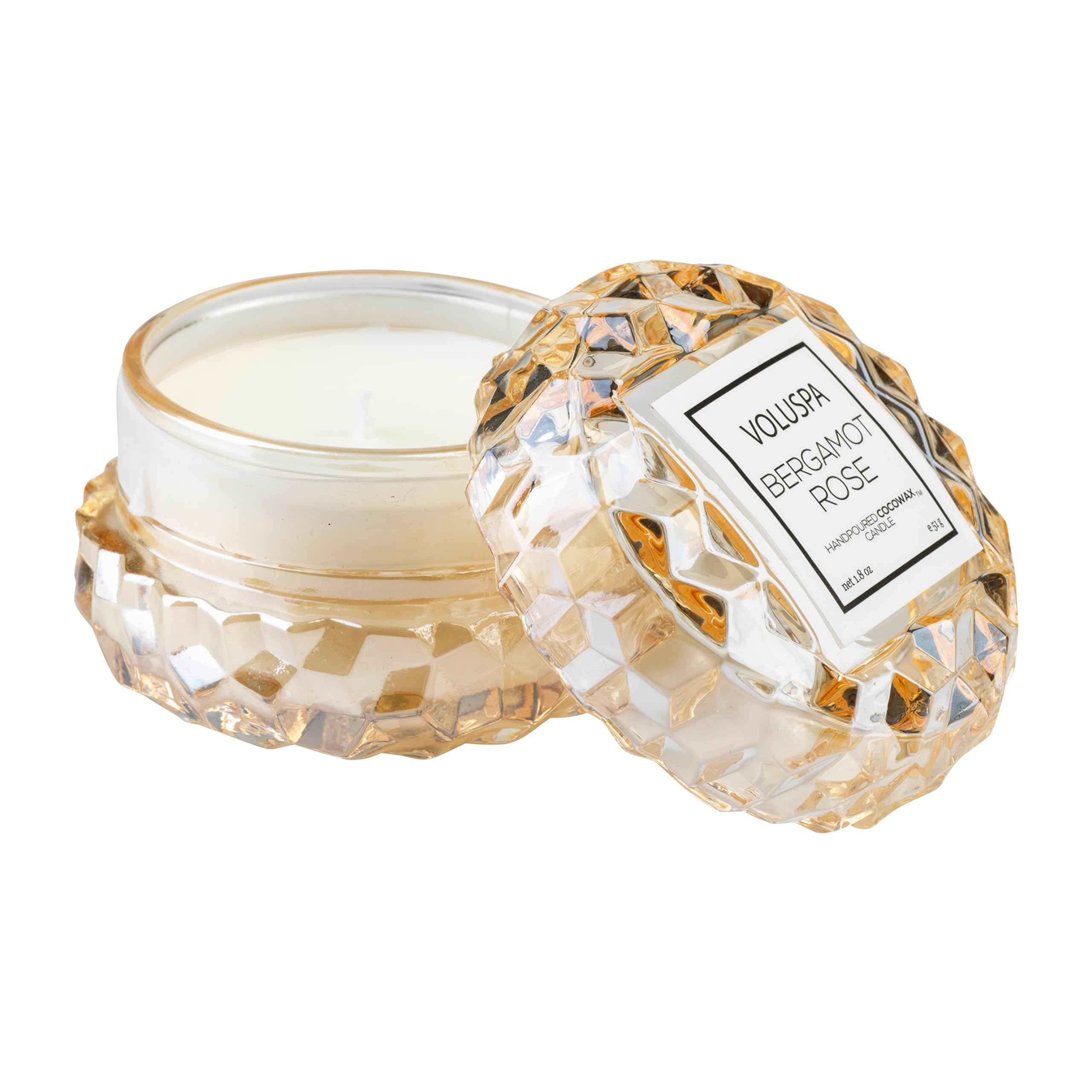 Bergamot Rose, Macaron Candle, 1.8 oz, 15 Hour Burn Time, Coconut Wax for Clean Burning, Handcrafted in The USA